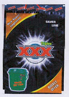 New Super Improved Silver Line Triplex Xxx White Detergent Powder Device mark 3396075 Trademark