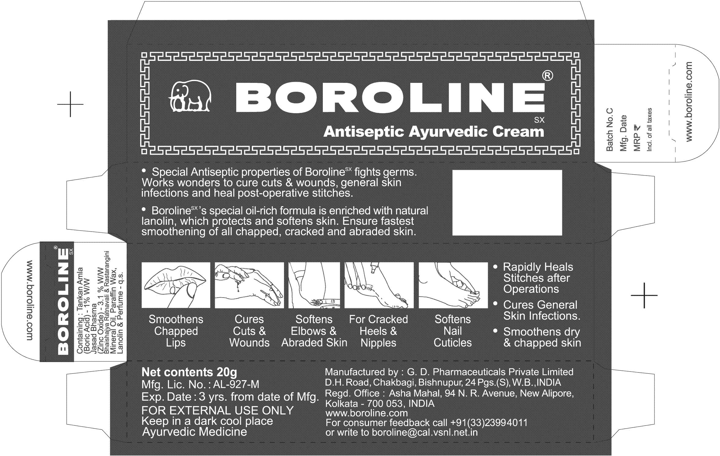 Boroline (carton) Device mark 2350130 Trademark