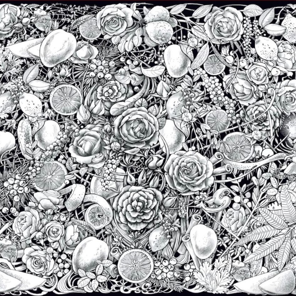 Image Consisting Of Devices Of Roses, Citrus And Mangoes Device mark 4180272 Trademark
