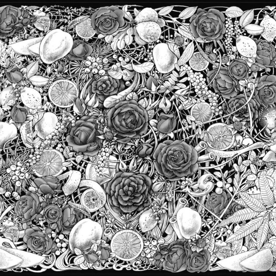 Image Consisting Of Devices Of Roses, Citrus And Mangoes Device mark 4180275 Trademark