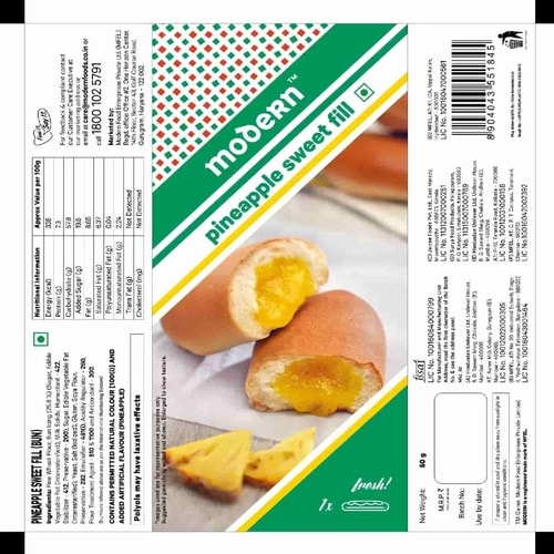Modern Pineapple Sweet Fill (label) Device mark 3630712 Trademark