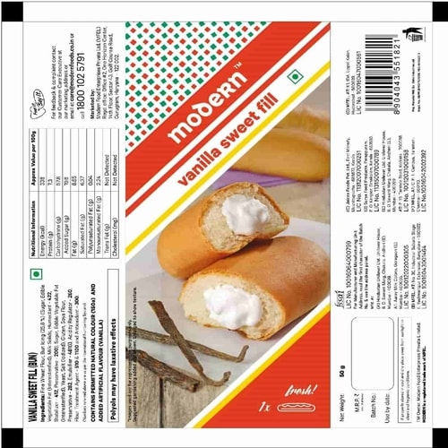 Modern Vanilla Sweet Fill(label) Device mark 3630714 Trademark