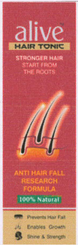 Alive Hair Tonic With Device Of Hair Device mark 3630066 Trademark