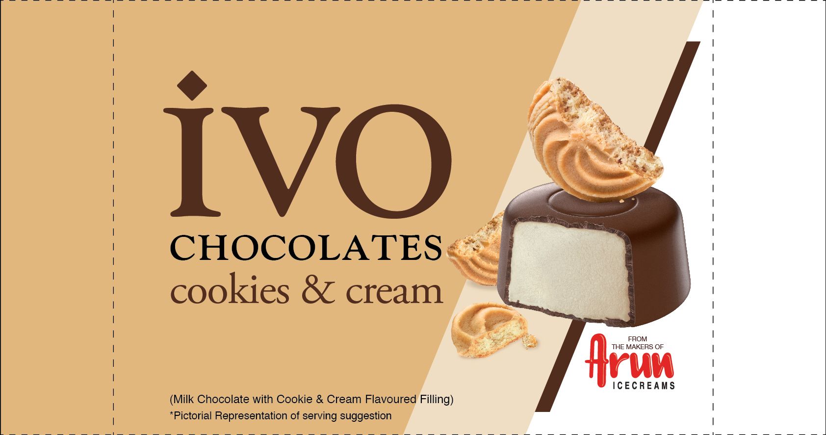 Ivo Chocolates Cookies & Cream Device mark 4191381 Trademark