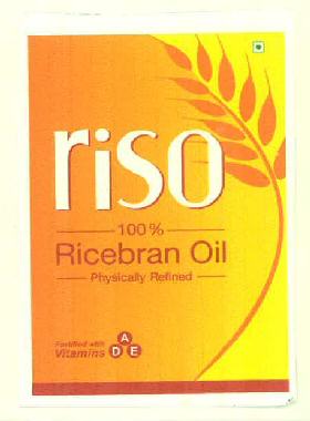 Riso 100% Ricebran Oil Physically Refined Device mark 3340921 Trademark