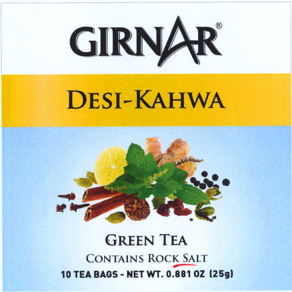 Girnar Desi-kahwa Device mark 3735096 Trademark