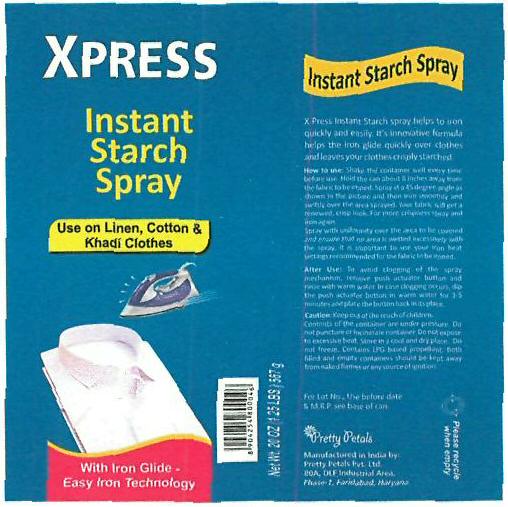 Xpress Instant Starch Spray (label) Device mark 3325418 Trademark