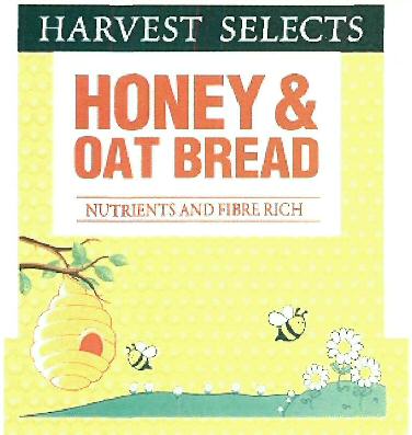 Harvest Selects Honey & Oat Bread Device mark 4208403 Trademark