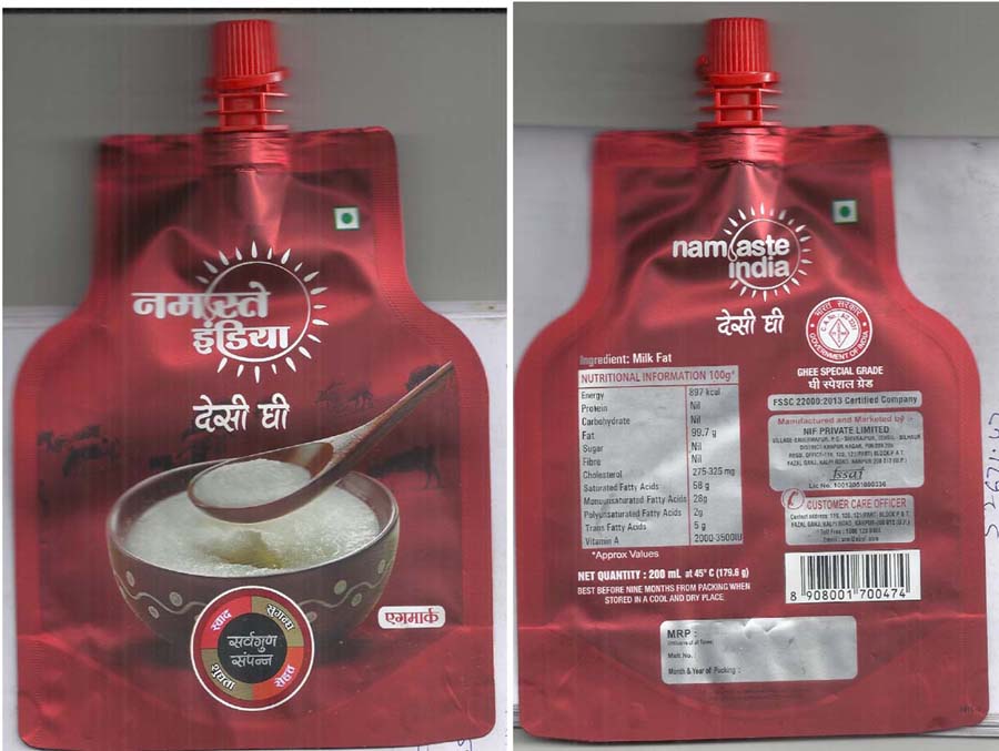 Namaste India Desi Ghee Device mark 3270581 Trademark
