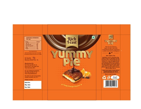 Richfeast Yummy Pie (label) Device mark 3510712 Trademark