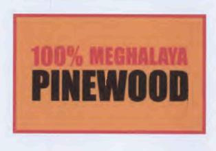 100% Meghalaya Pinewood (label) Device mark 3253944 Trademark