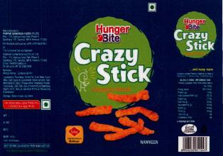 Hunger Bite Crazy Stick (label) Device mark 3249704 Trademark