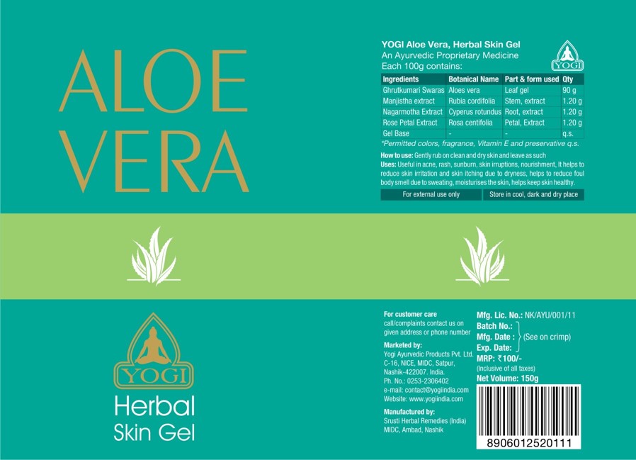 Yogi Aloe Vera Herbal Skin Gel Device mark 3727330 Trademark
