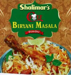 Shalimar's Chef Biryani Masala, Device Of Head Of Chef, Plate Containing Food Device mark 3233491 Trademark