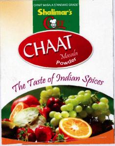 Shalimar's Chaat Masala Powder(label) Device mark 3233493 Trademark
