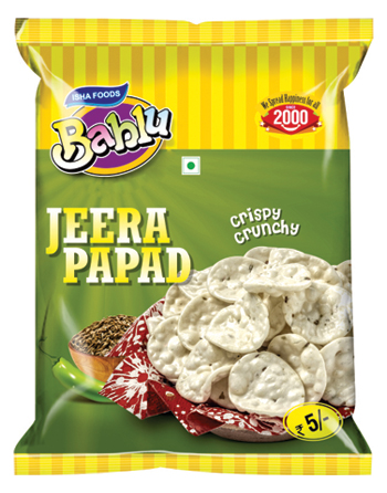 Isha Foods Bablu Jeera Papad Crispy Crunchy Device mark 4225728 Trademark