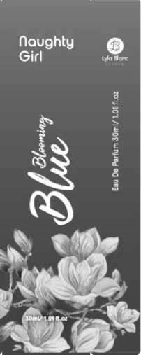Naughty Girl Blooming Blue (label In Black And White) Device mark 4238136 Trademark