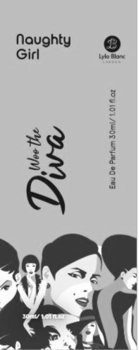 Naughty Girl Woo The Diva (label In Black And White) Device mark 4238154 Trademark