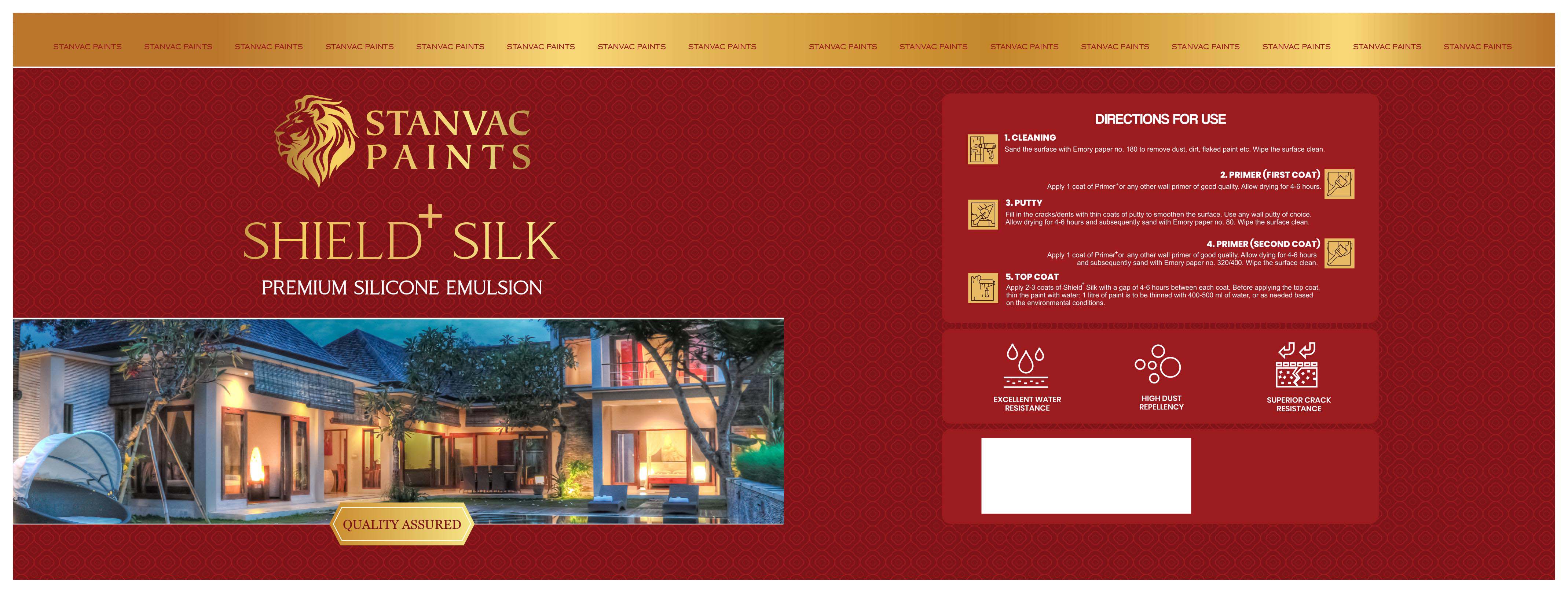 Stanvac Paints Shield Plus Silk Device mark 4293638 Trademark