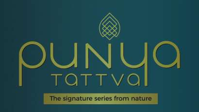 Punya Tattva (logo) With Turquoise Background & Tagline "the Signature Series From Nature" Device mark 4302022 Trademark