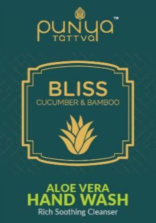 Pt-punyatattvabliss:(cucumber&bamboo)aloevera-handwash(label) Device mark 4302243 Trademark