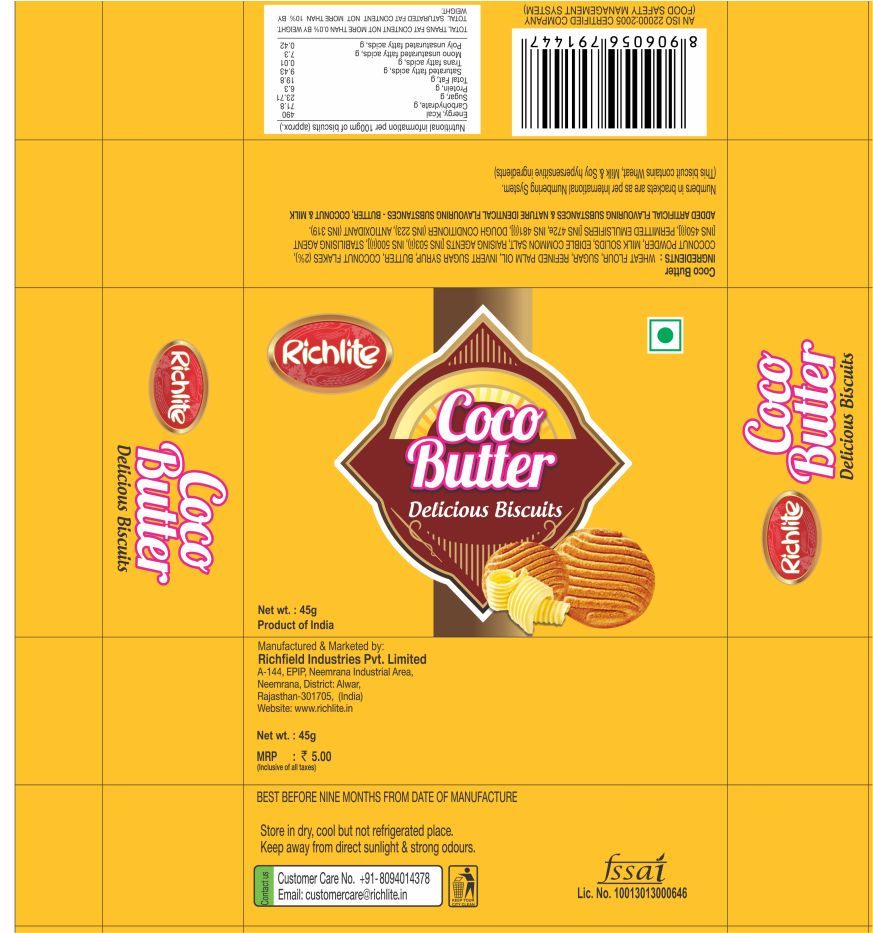 Richlite Coco Butter Delicious Biscuits Device mark 3703505 Trademark