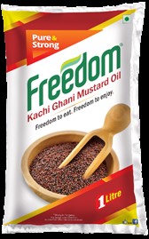 Freedom Kachi Ghani Mustard Oil 1 Litre Label Device mark 4335527 Trademark