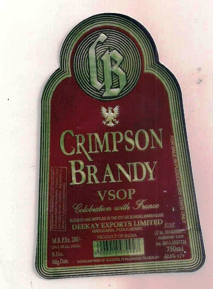 Crimpson Brandy Device mark 3694947 Trademark