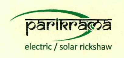 Parikrala Electric / Solar Rikshaw(label) Device mark 2603384 Trademark