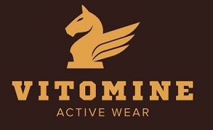 Vitomine- Active Wear (logo And Device With Tagline) Device mark 4351024 Trademark