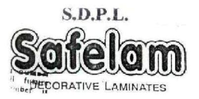 S.d.p.l. Safelam Decorative Laminates Device mark 4360489 Trademark