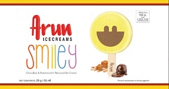 Arun Icecreams Smiley Device mark 4366054 Trademark