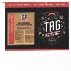Tag Super Premium Strong Beer Device mark 4389506 Trademark