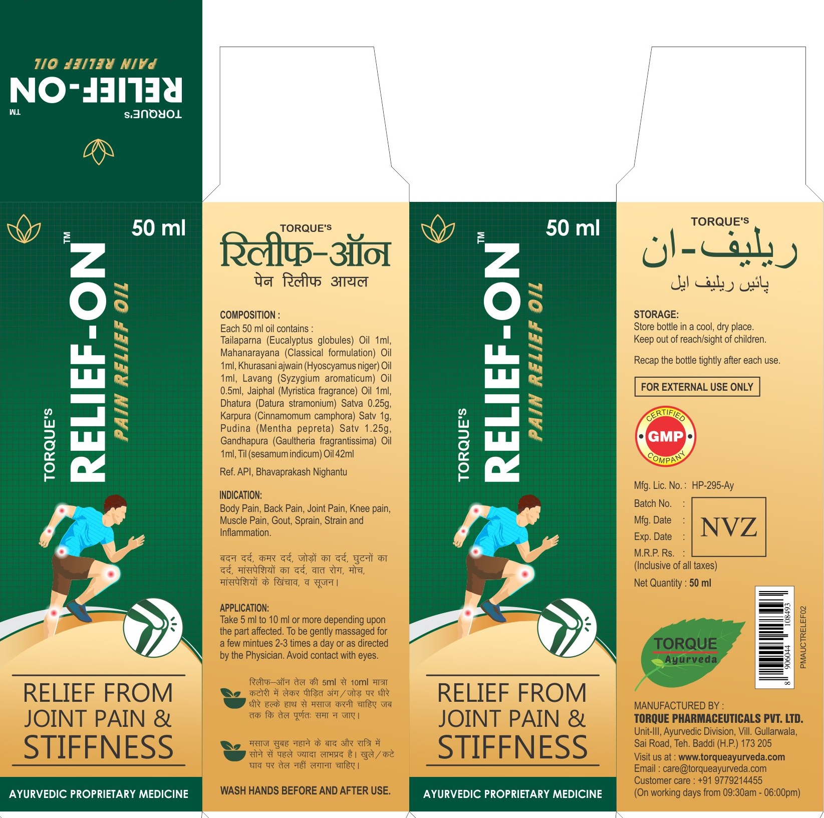 Torque's Relief-on (label) Device mark 4393854 Trademark