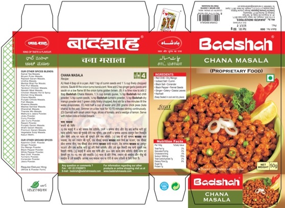 Badshah Chana Masala Device mark 4395359 Trademark