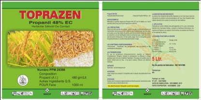 Toprazen Device mark 4423075 Trademark