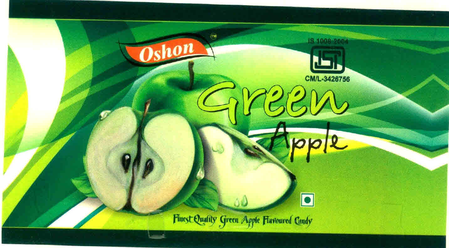 Oshon Green Apple Device mark 2674311 Trademark