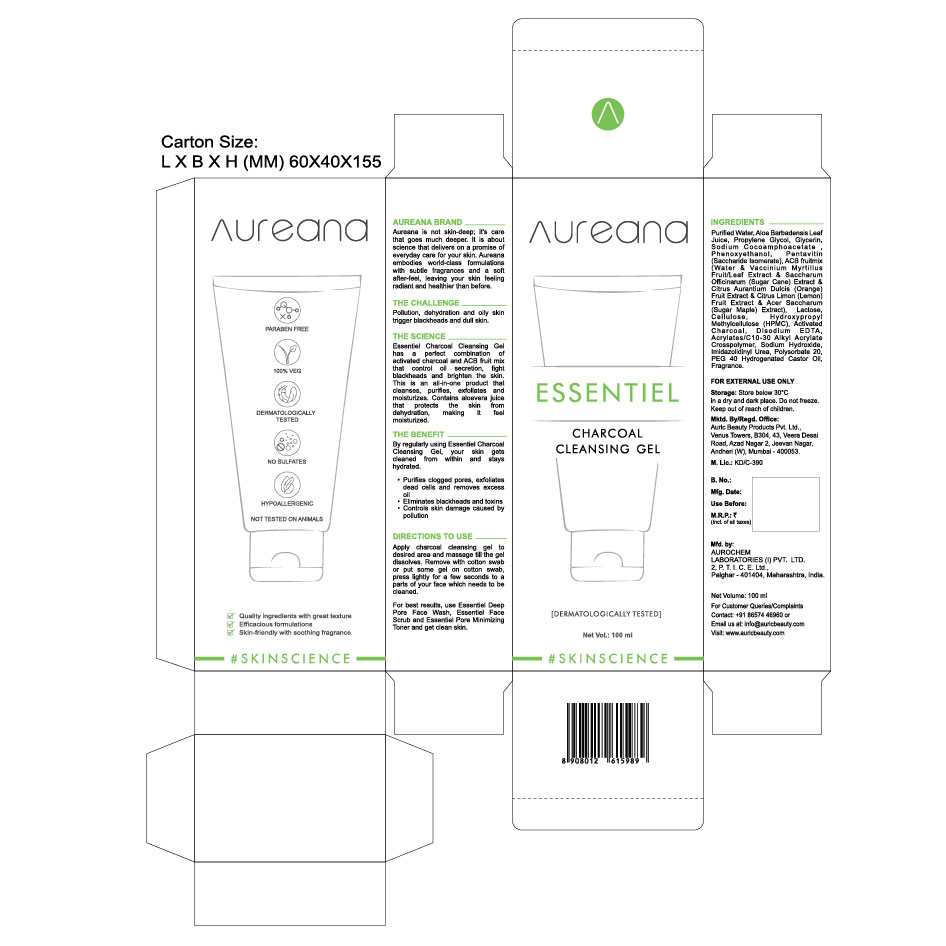 Aureana Essentiel Charcoal Cleansing Gel #skinscience Device mark 4446116 Trademark