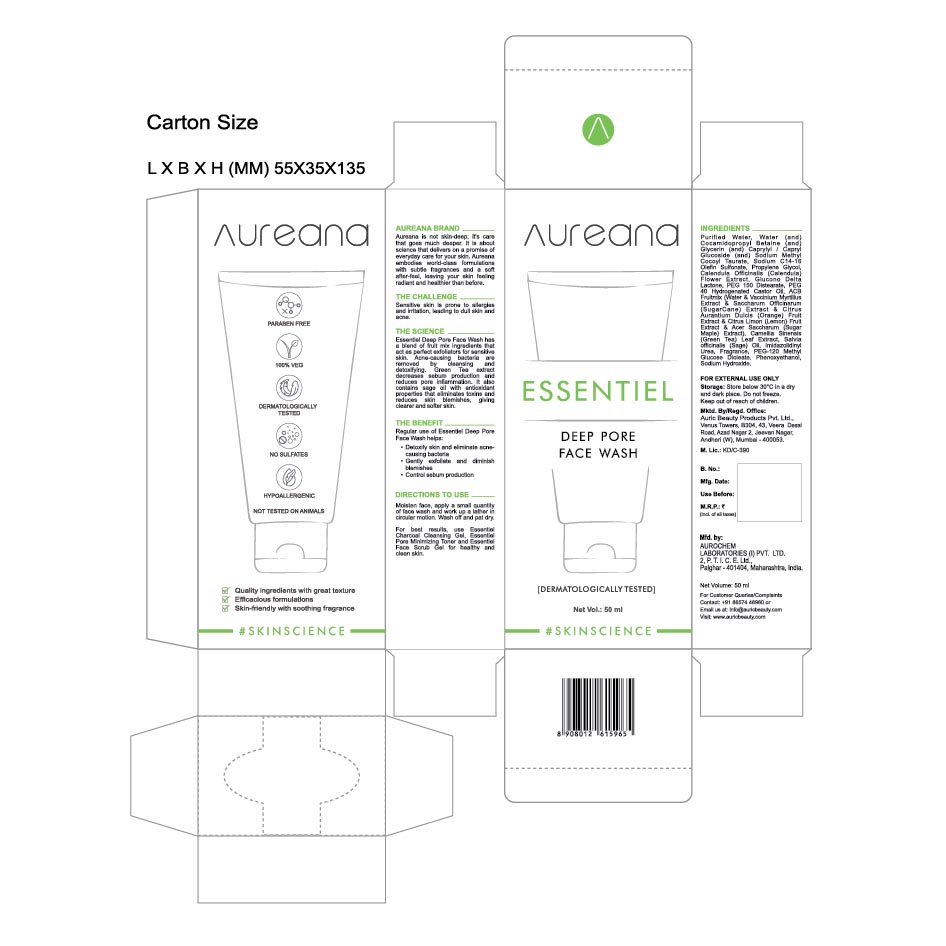 Aureana Essentiel Deep Pore Face Wash #skinscience Device mark 4446117 Trademark