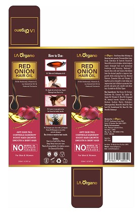 La Organo Red Onion Hair Oil (packaging) Device mark 4460427 Trademark