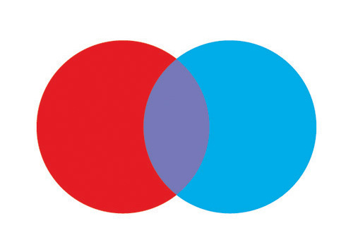 Red And Blue Interlocking Circles Device mark 4465722 Trademark