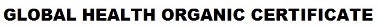 Global Health Organic Certificate Device mark 4461882 Trademark