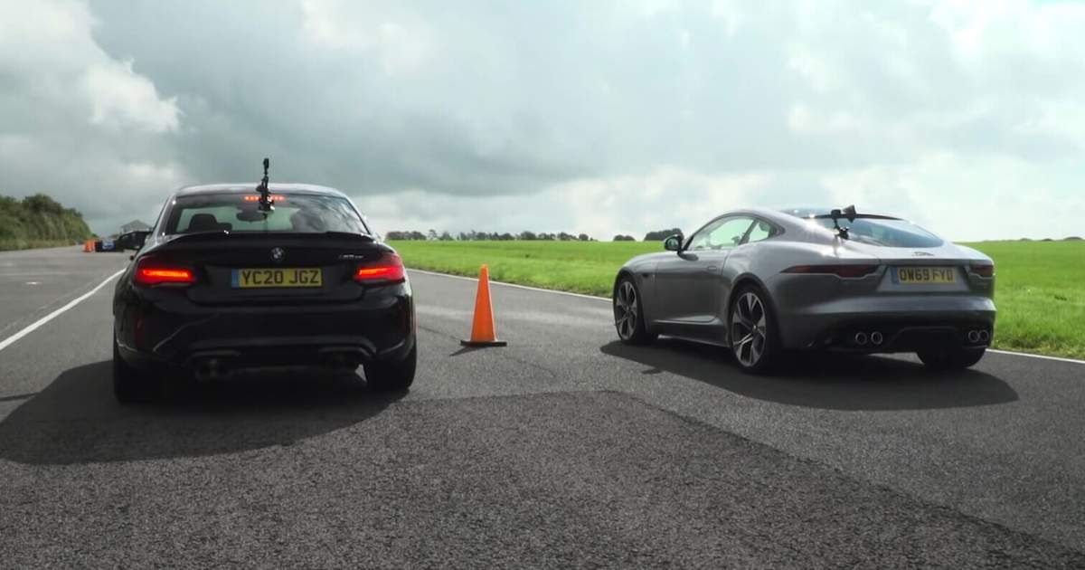 BMW M2 Takes on Jaguar F-Type in a Battle of Prowess! - macro