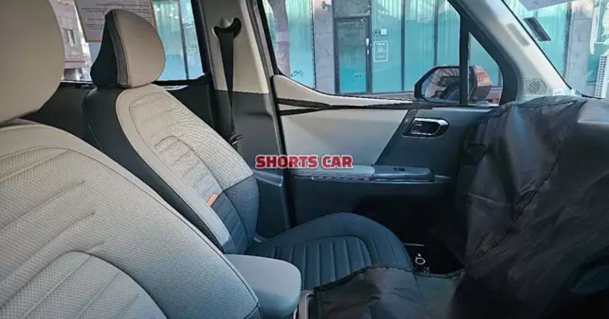 Kia Clavis spotted during testing; interior revealed - closeup