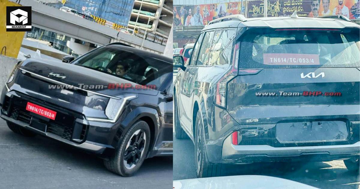 Kia EV9 Spotted During Testing in India - top