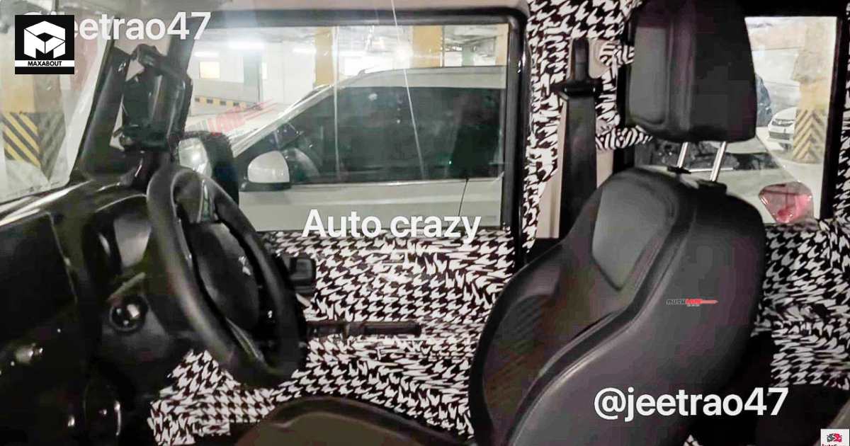 Mahindra Thar Armada 5-Door Interior Spotted Uncovered Before Launch - close-up