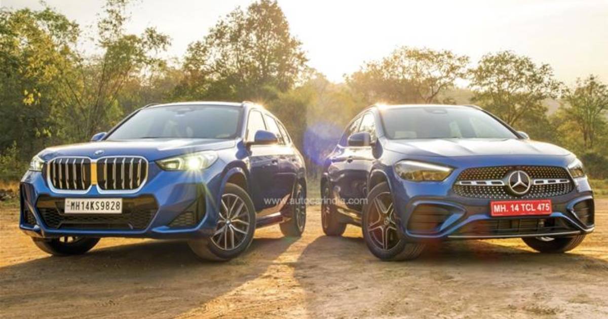 Comparison: Mercedes-Benz GLA vs BMW X1 Diesel - angle