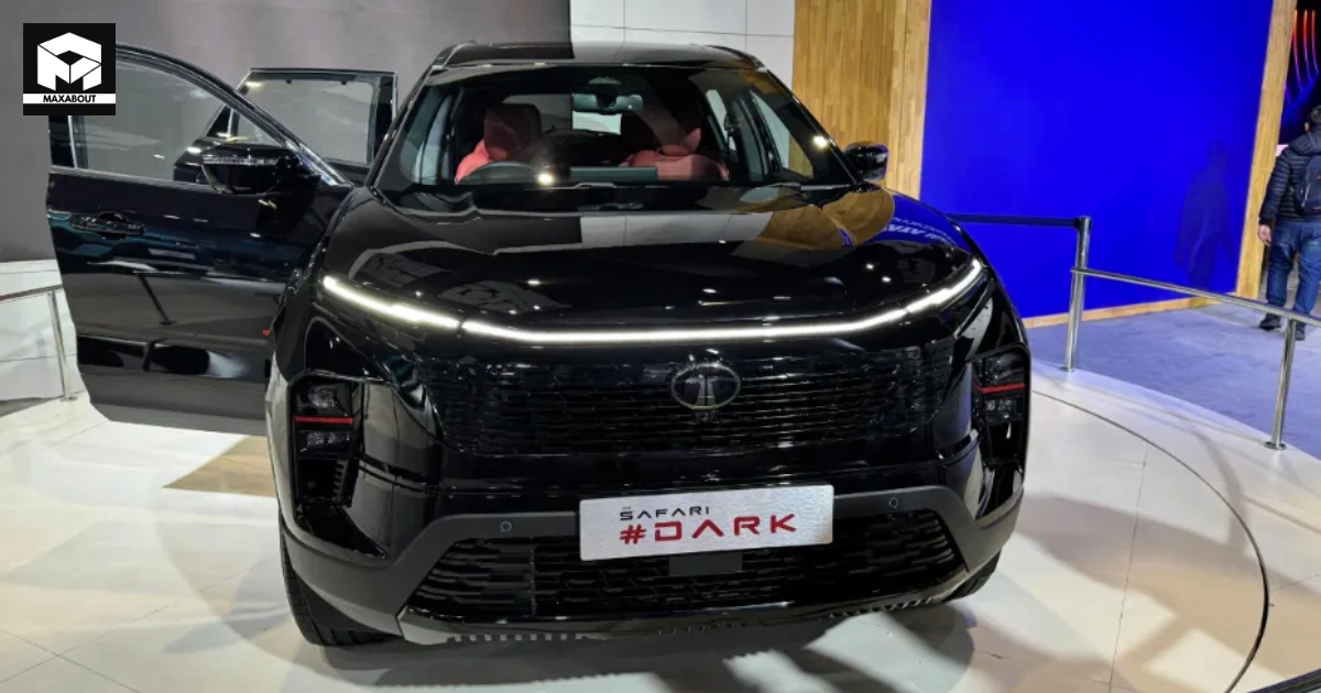 Tata Safari Red Dark Edition Unveiled at 2024 Bharat Mobility Expo - view
