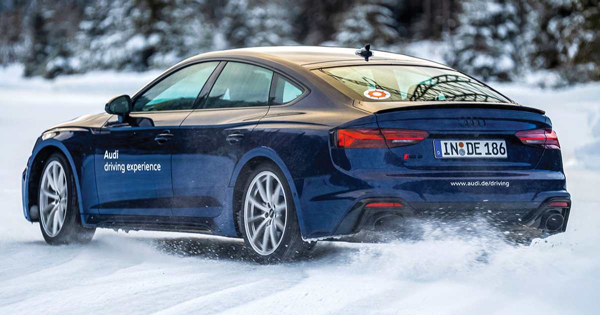 Exploring the Importance of Studs in Car Wheels for Snow Driving with Audi - front