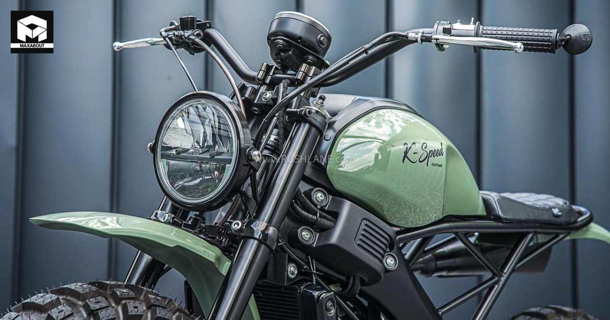 Yamaha XSR155cc Redefines Style with a Dapper Scrambler Makeover - side